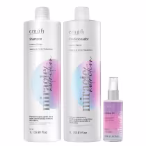 Kit Emáh Hair Care Miracle Nutrition Trio Shine Salon, 3 produtos.