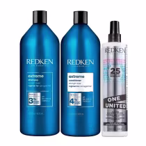 Imagem do produto Redken Extreme Shampoo + Condicionador 1L + Redken One United 25 Benefits Leave-in 400ml
