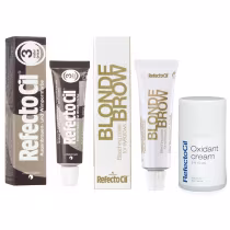 Imagem do produto Kit 2 Tinturas Refectocil Castanho Natural + Blonde Brow + Oxidante Creme