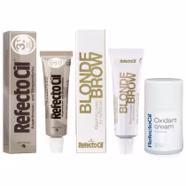 Imagem do produto Kit 2 Tinturas Refectocil Castanho Claro + Blonde Brow + Oxidante Creme
