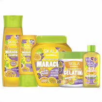 Imagem do produto Kit Skala Frutástica Maracujá: Shampoo, Condicionador, Creme Tratamento 1000g, Gelatina e Óleo Capilar 90ml