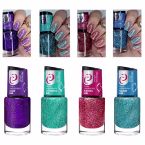 Imagem do produto CORA - Kit com 4 Cores de Esmaltes Glitter Holográfico - Coleção Jóias Lapidadas - 10ml