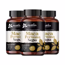 Imagem do produto Kit 03 Maca Peruana Negra 100% Pura 500mg por capsula Premium