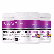 Imagem do produto Kit 3 Magnésio e Inositol 210g Purafor Noite