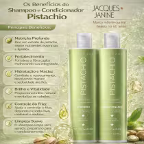 Imagem do produto JACQUES JANINE - Kit PISTACHIO Shampoo 450ml + Condicionador 440ml - Brilho & Nutrição Profunda