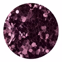 Imagem do produto Glitter Hexagonal Rosa Metalizado com Reflexo Prateado Garrafinha 10g