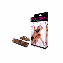 Imagem do produto Kit Bondage com 4 Amarras e Venda de Pelúcia - Cor: Onça