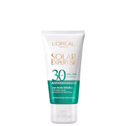 A imagem mostra o Protetor Solar Facial Solar Expertise Antioleosidade de L'Oréal Paris.