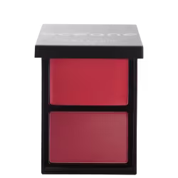 Paleta Océane contendo dois compartimentos de blush em tons de rosa, apresentando uma paleta compacta e elegante de maquiagem.