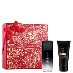 Conjunto 212 VIP Black Carolina Herrera Feminino com Eau de Parfum 100ml + Gel de Banho 100ml