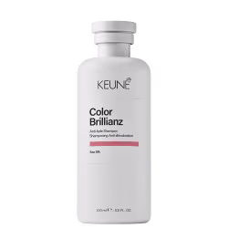 Frasco branco da linha Color Brillianz da Keune, com rótulo preto destacando o nome do produto.
