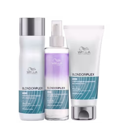 Kit Wella Professionals BlondorPlex com shampoo 250ml, condicionador 200ml e leave-in 145ml