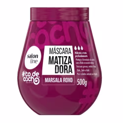 Máscara Matizadora Salon Line #todecacho Marsala Roxo. Volumetria de 500g.