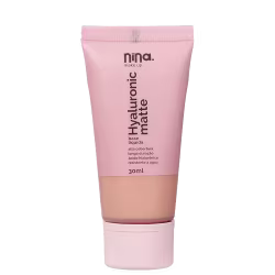 Base Líquida  Nina Makeup Hyaluronic Matte de 30ml