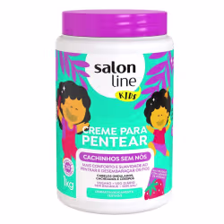 Creme para Pentear Salon Line Kids Cachinhos Sem Nós. Volumetria de 1kg.