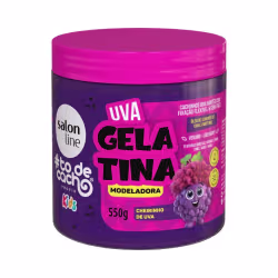 Gelatina Modeladora Salon Line #todecacho Kids Uva. Volumetria de 550g.