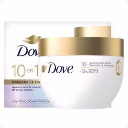 A imagem mostra a Máscara Capilar 10 em 1 Bond Intense Repair da marca Dove.