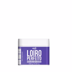 Embalagem branca de máscara matizadora da linha Loiro Perfeito da Widi Care, com rótulo em tom de roxo destacando o nome do produto e a quantidade de 300g.