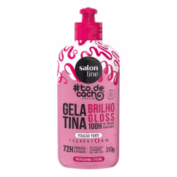 Gelatina Capilar Salon Line #todecacho Brilho Gloss Fixação Forte. Volumetria de 310g.