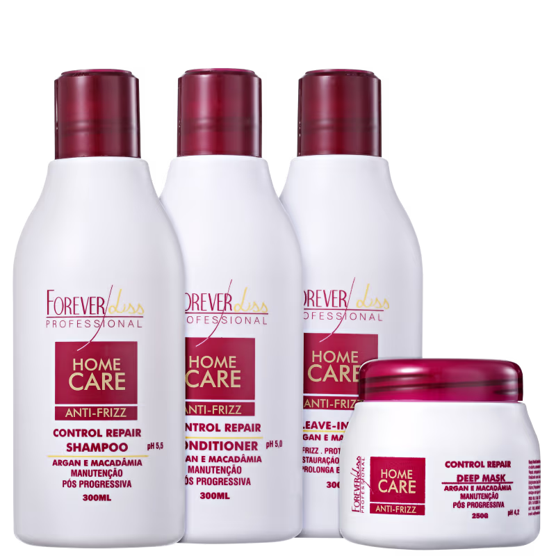 Kit Forever Liss Professional Home Care Anti-Frizz Liso Total (4 Produtos)
