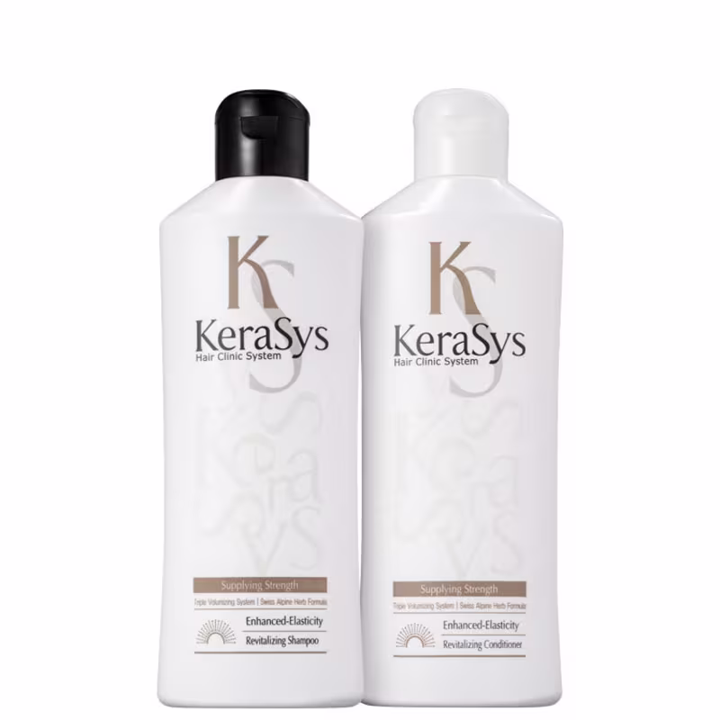 Kit Kerasys Revitalizing Duo com shampoo e condicionador.