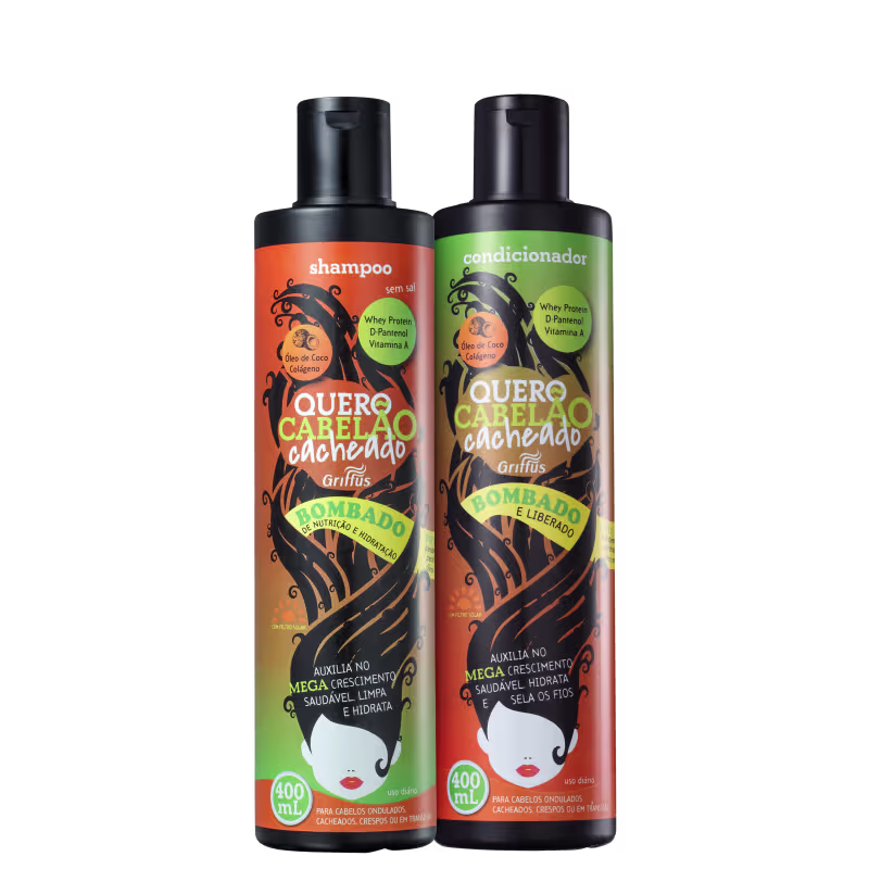 Kit Griffus Quero Cabelão Cacheado Duo (2 Produtos)