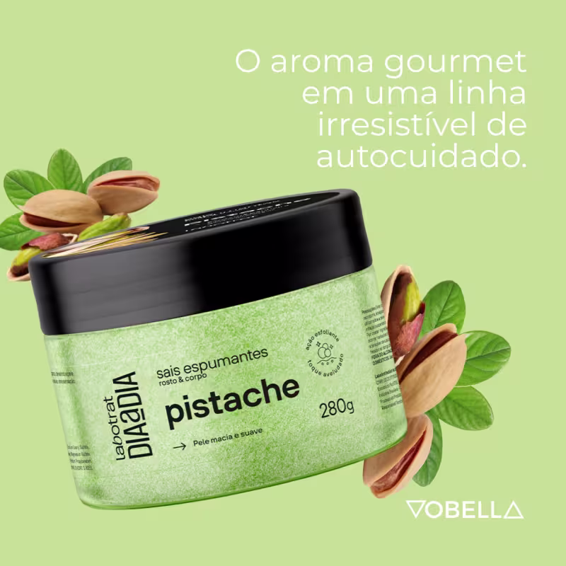 Sais De Banho Espumante Pistache Rosto E Corpo Labotrat 280g