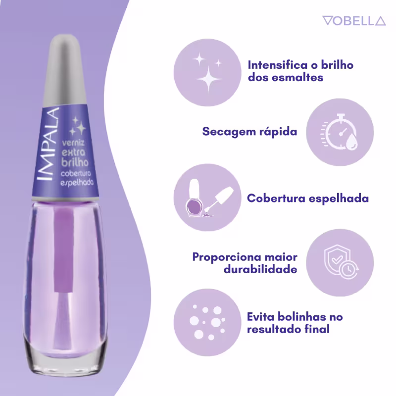 Kit Esmalte Impala Coleção Cinza Cremoso Brilho Manicure
