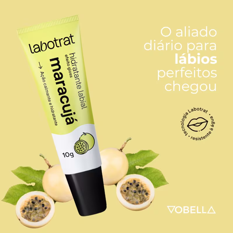 Kit 2 Hidratante Labial Gloss Maracujá Hidrata Labotrat