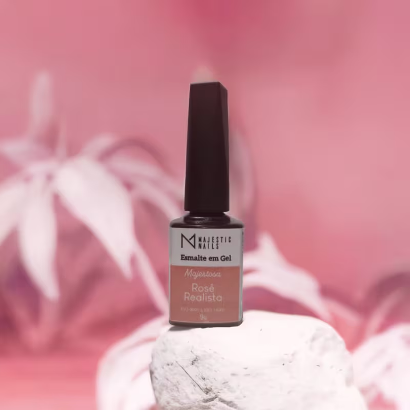 Esmalte Em Gel Unha Majestosa Majestic Nails Rosê Realista9g