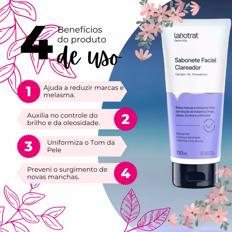 Kit Labotrat Sérum Clareador Axila Rosto Sabonete Micelar G
