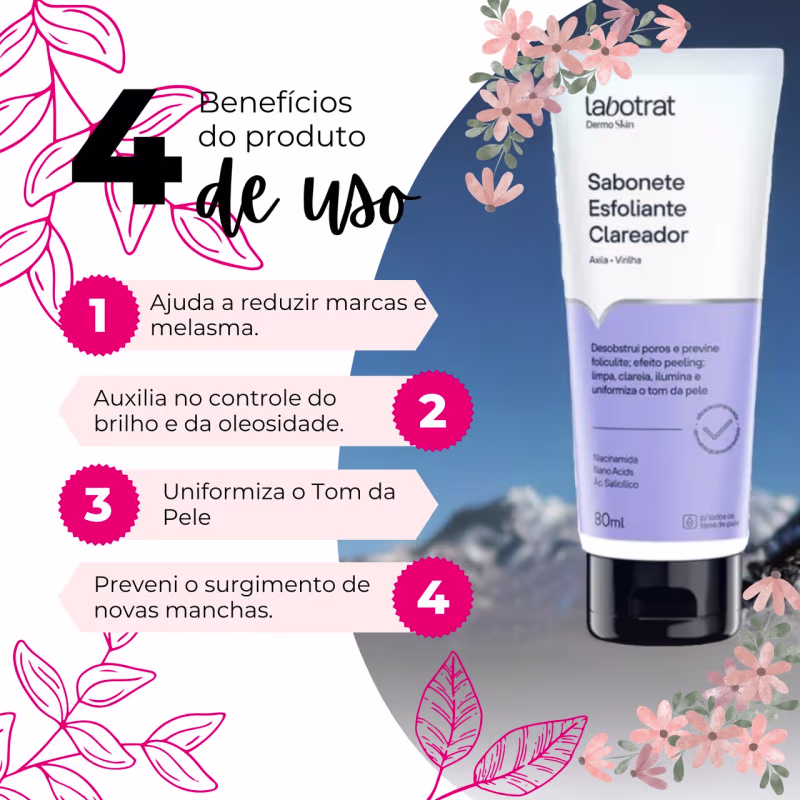 Kit Labotrat Sérum Clareador Axila Virilha Sabonetes Rosto