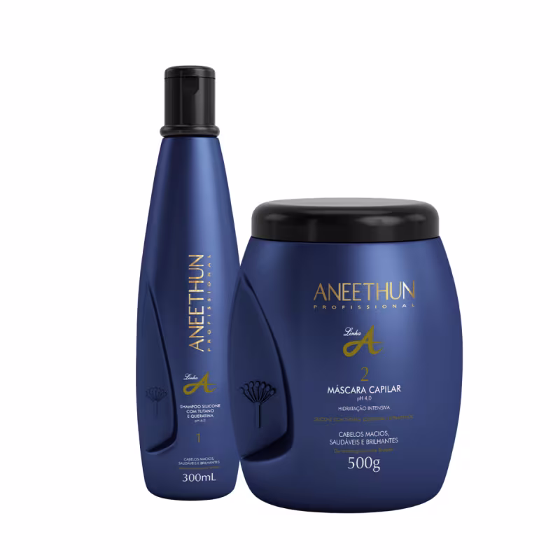 Kit Aneethun Linha A  Shampoo 300ml + Mascara 500g