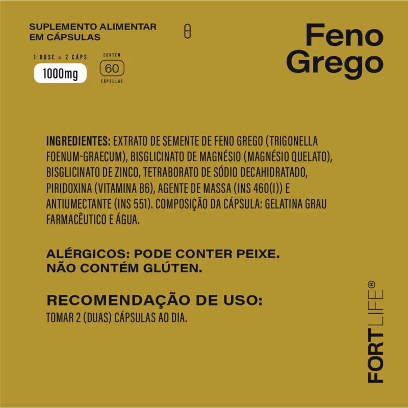 Feno Grego 1000mg 60 Cápsulas