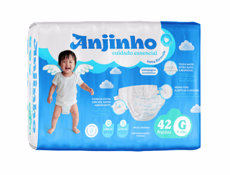 Anjinho Fralda Descartável Econômica G c/ 42un