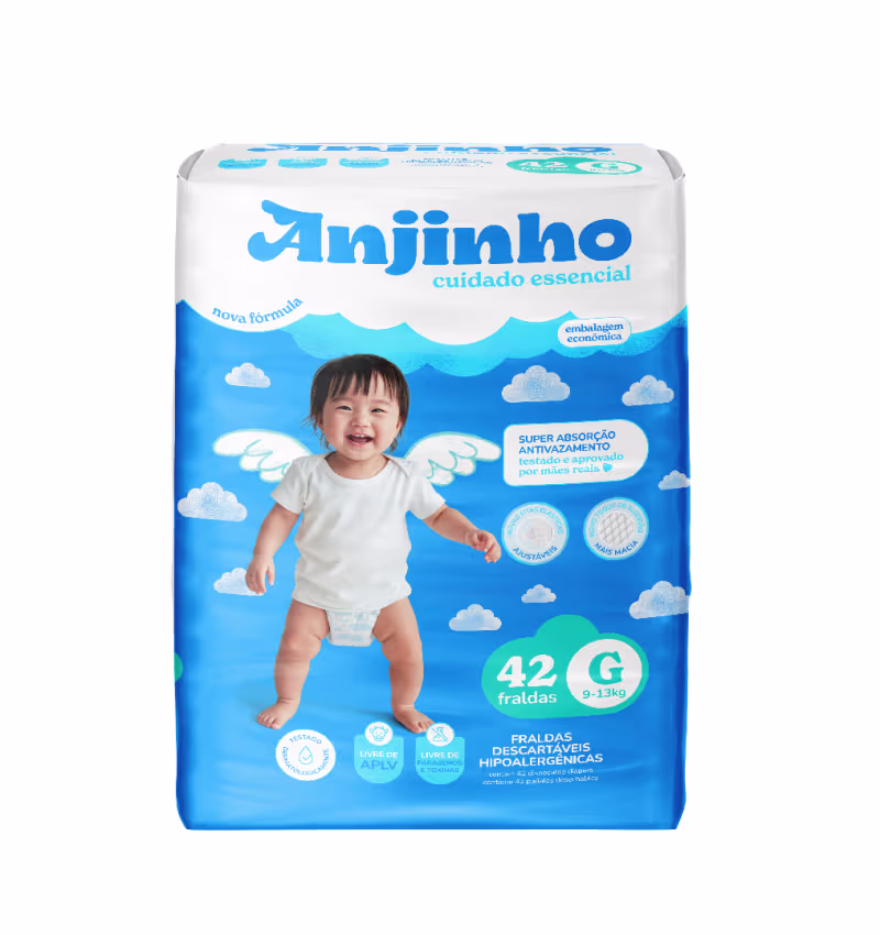 Anjinho Fralda Descartável Econômica G c/ 42un