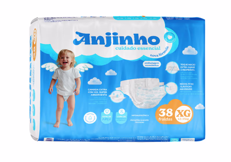 Anjinho Fralda Descartável Econômica XG c/ 38un