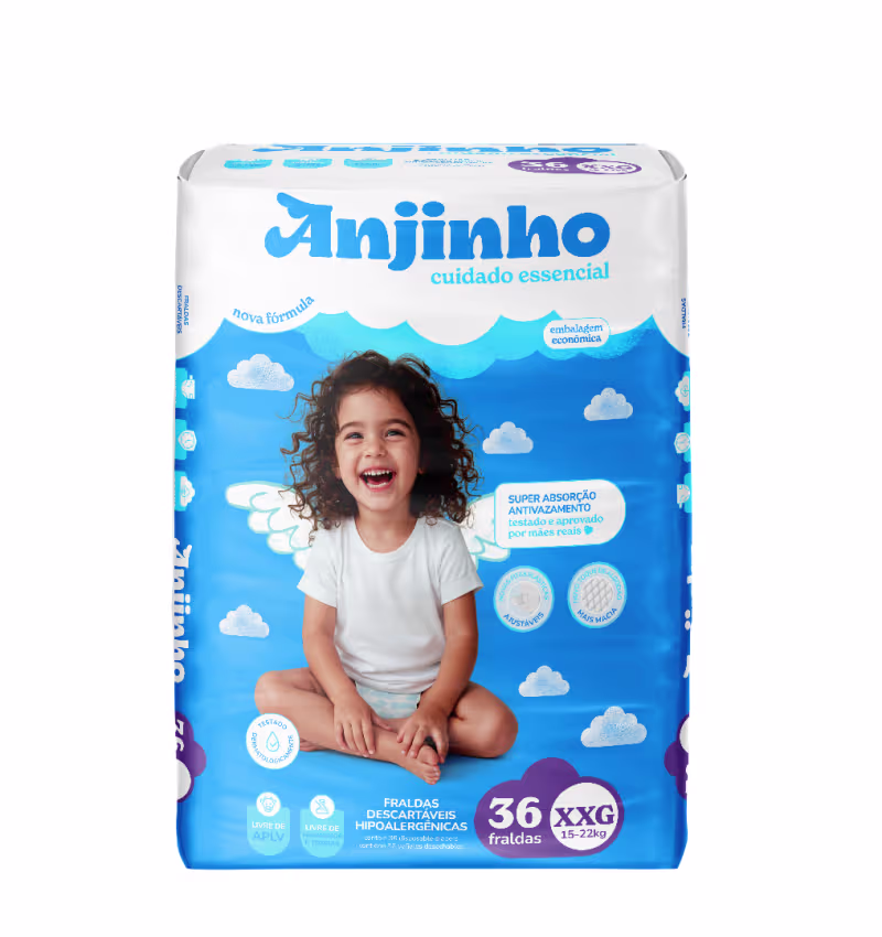 Anjinho Fralda Descartável Econômica XXG c/ 36un