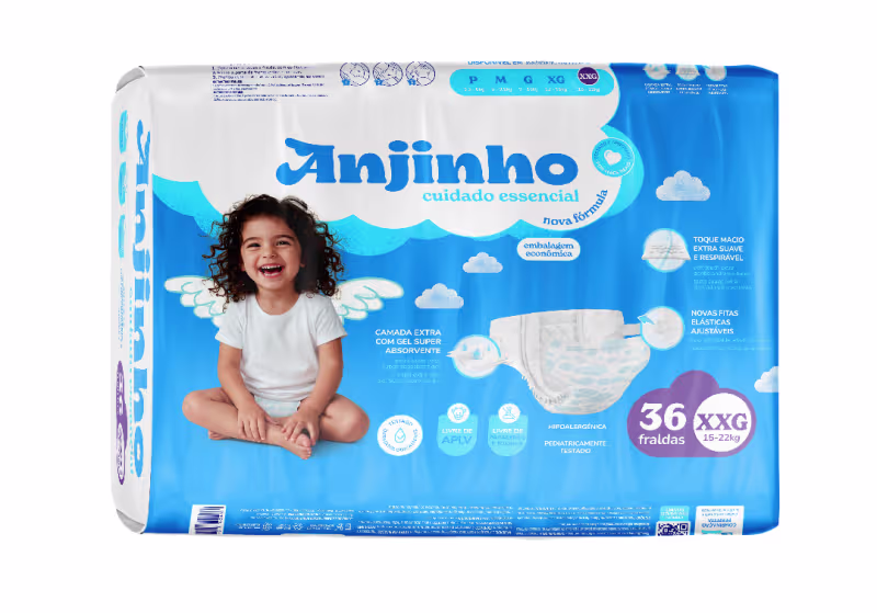 Anjinho Fralda Descartável Econômica XXG c/ 36un