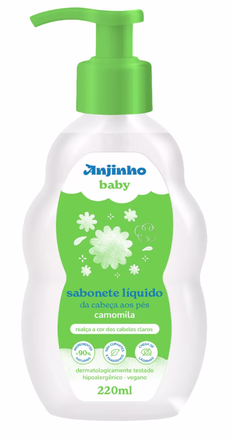 Anjinho Baby Sabonete Líquido Da Cabeça Aos Pés Camomila 220ml