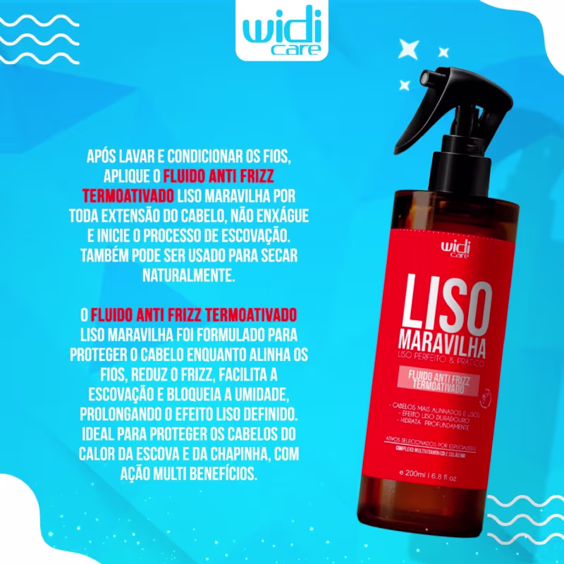 Kit Widi Care Liso Maravilha Sh Cond Masc Fluido Super Serum