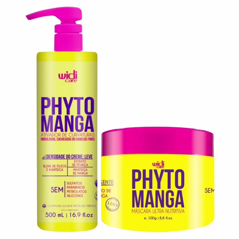 Kit Widi Care Phytomanga Curvaturas Ativador Leve e Mascara
