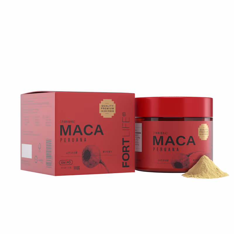 Suplemento Alimentar em Pó FortLife Pharma Maca Peruana, 110g.