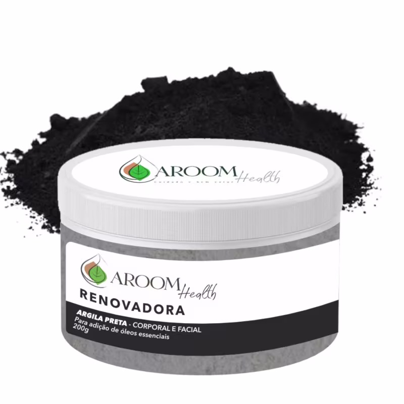  Argila multifuncional corpo , cabelo e rosto - cor preta  200g