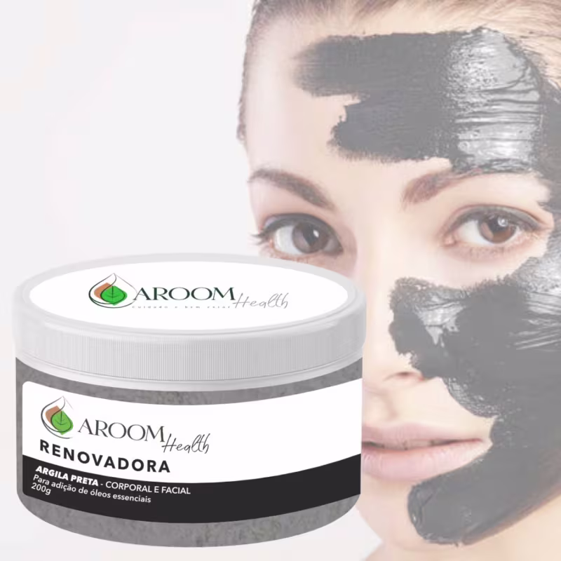  Argila multifuncional corpo , cabelo e rosto - cor preta  200g