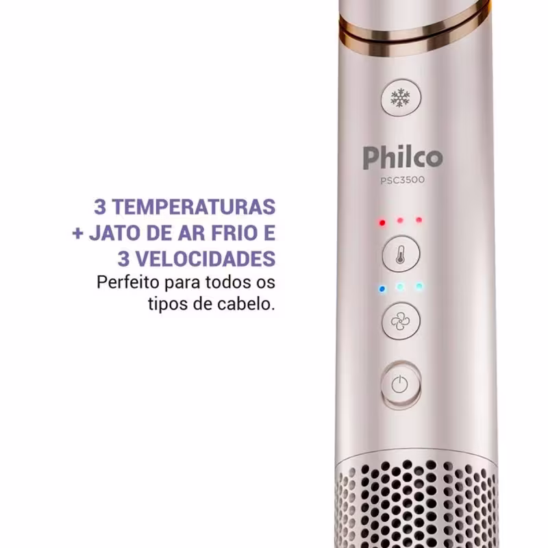 Secador de Cabelo Philco 1450W Multifunções 4 em 1 Dobravel  - 220V