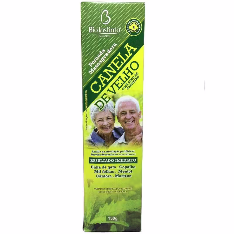BIO INSTINTO POMADA CANELA DE VELHO COM SEBO DE CARNEIRO150G