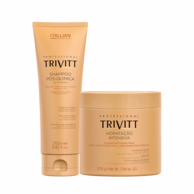 Kit Trivitt Shampoo Pós-Química 250ml + Máscara Hidratação Intensiva 500g