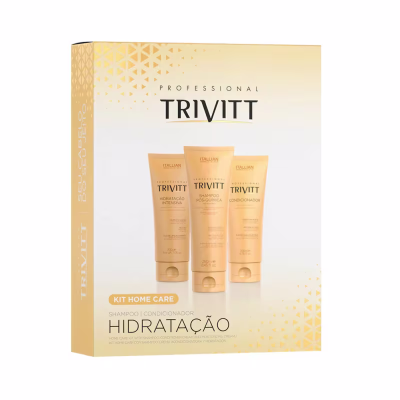 Kit Trivitt Home Care de Hidratação Capilar Pós Química Uso Diário
