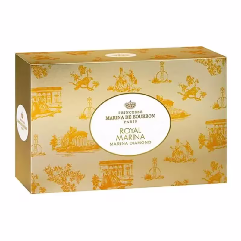 Kit Perfume Feminino Royal Marina Diamond de Marina de Bourbon 100ml e Body Lotion 100ml + Nécessaire
